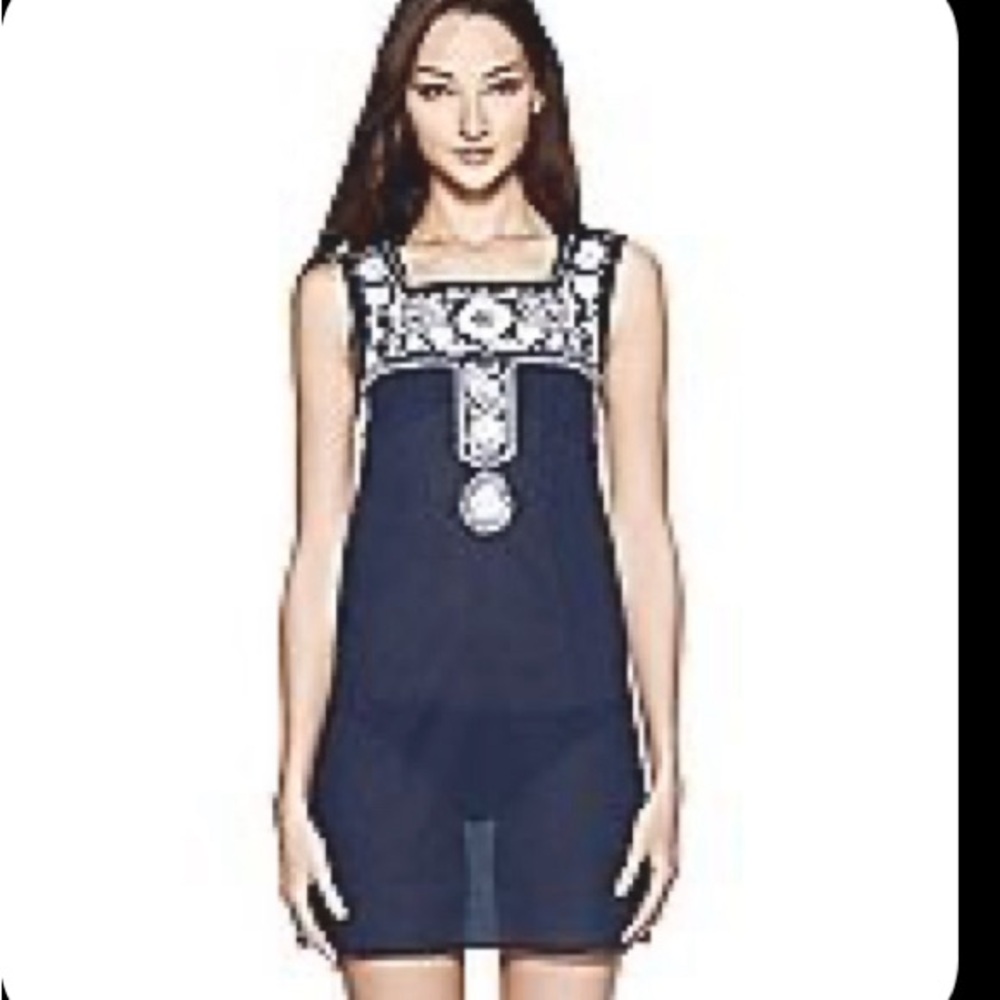 Tory Burch Navy and White Swim Coverup